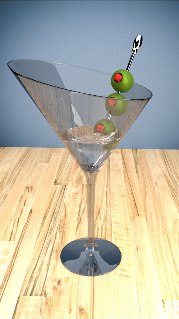 Martini Glass W/ Olives preview image 1